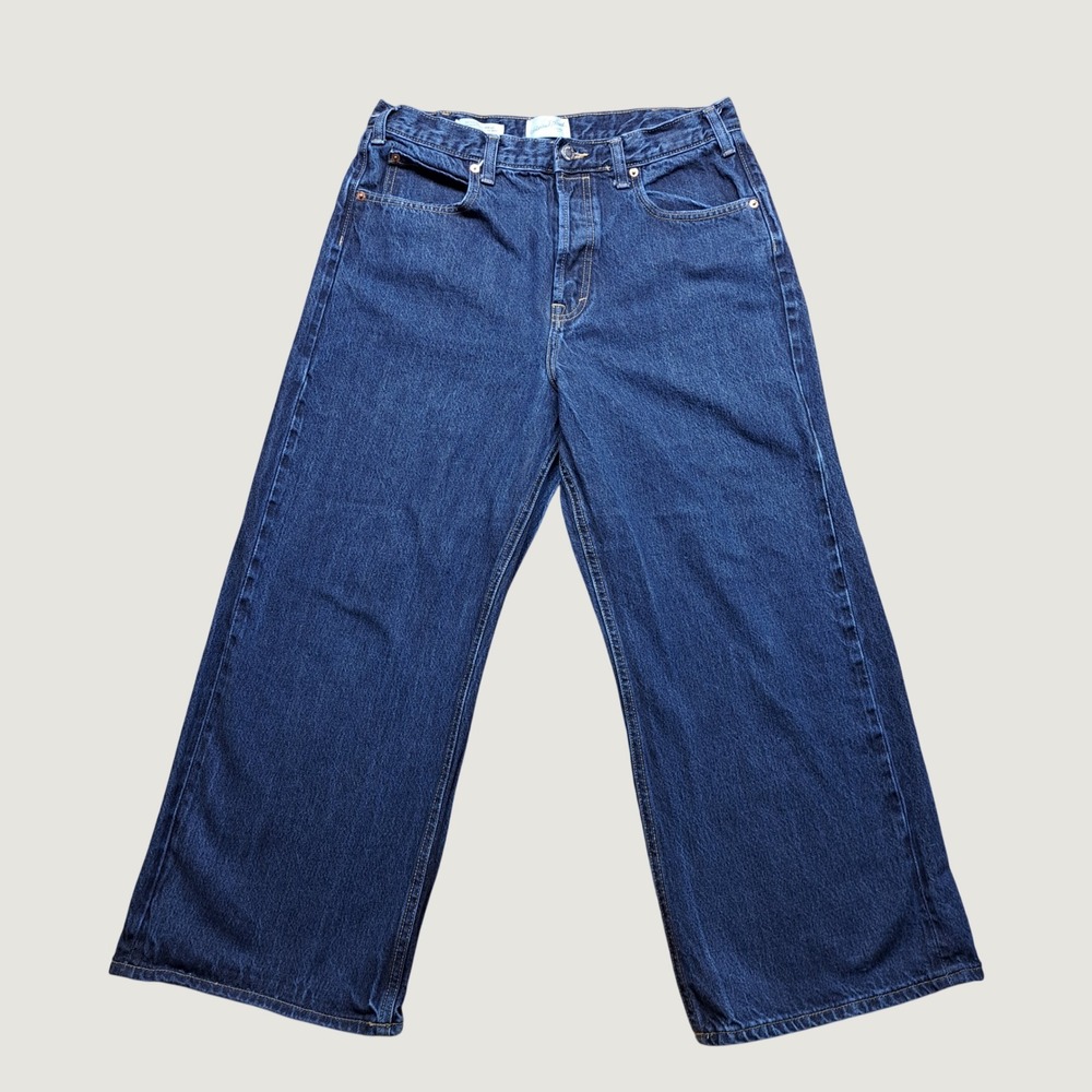 Universal Thread Wide Leg‎ Jeans Womens 8/29 Blue Excellent Vintage Button Fly